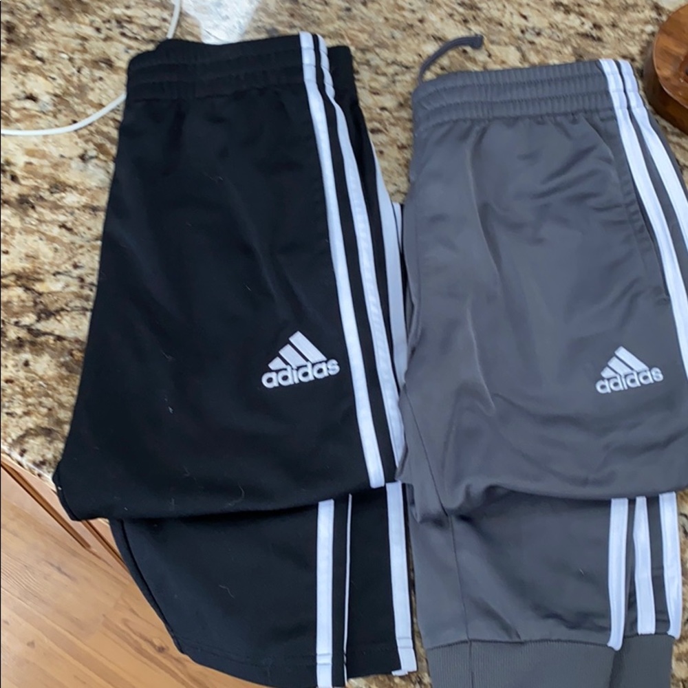 2 pairs of Adidas boys size 10/12 pants